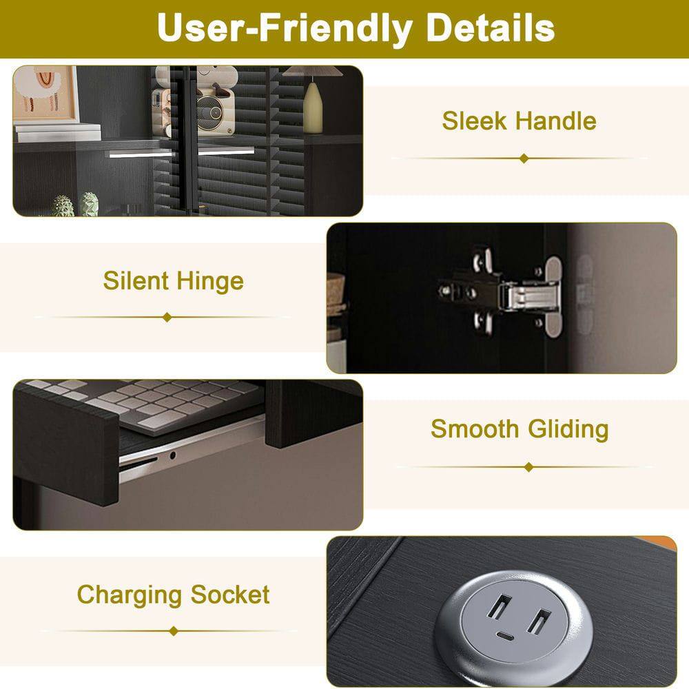 User-Friendly Details

- Sleek Handle
- Silent Hinge
- Smooth Gliding
- Charging Socket