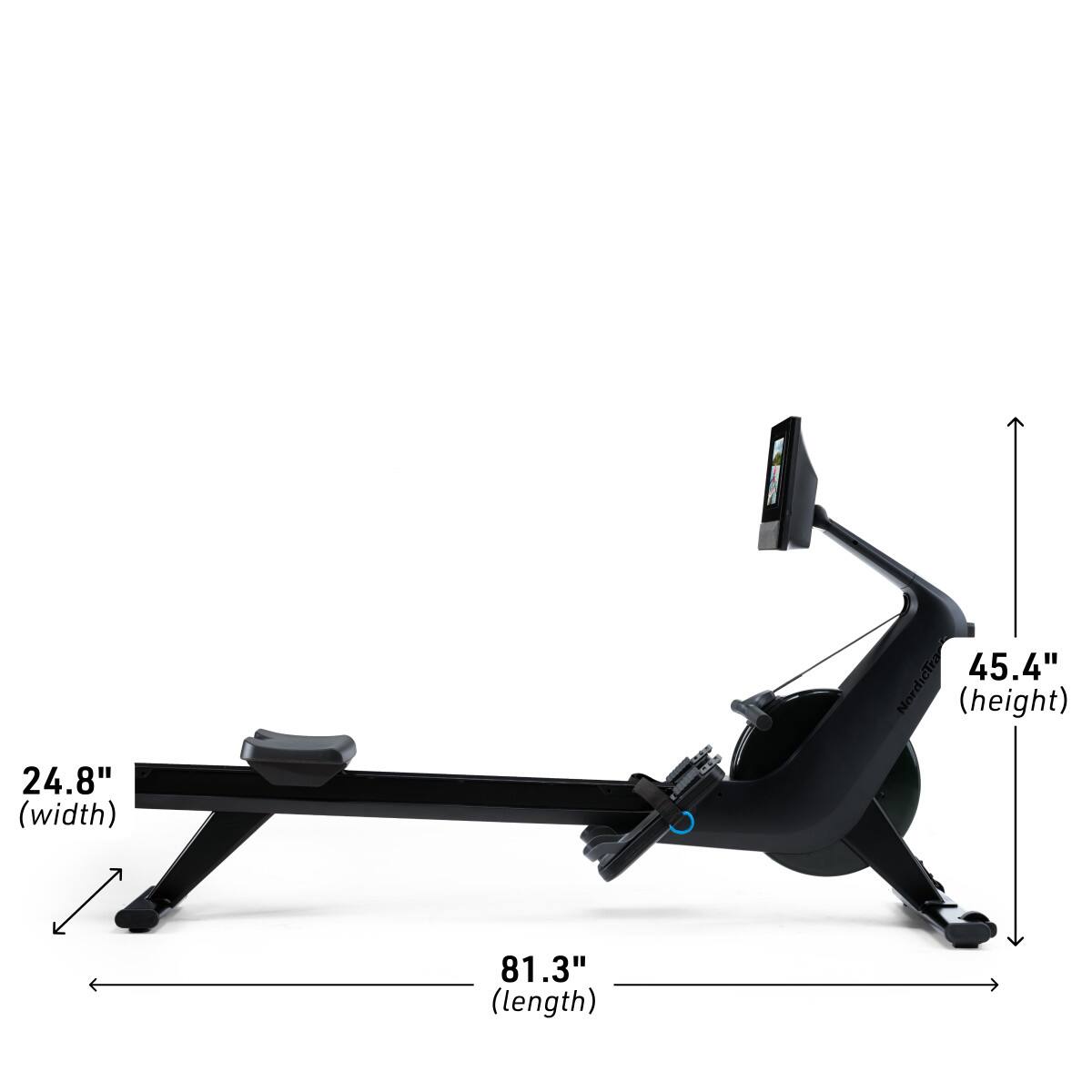 24.8" (width)  
45.4" (height)  
81.3" (length)