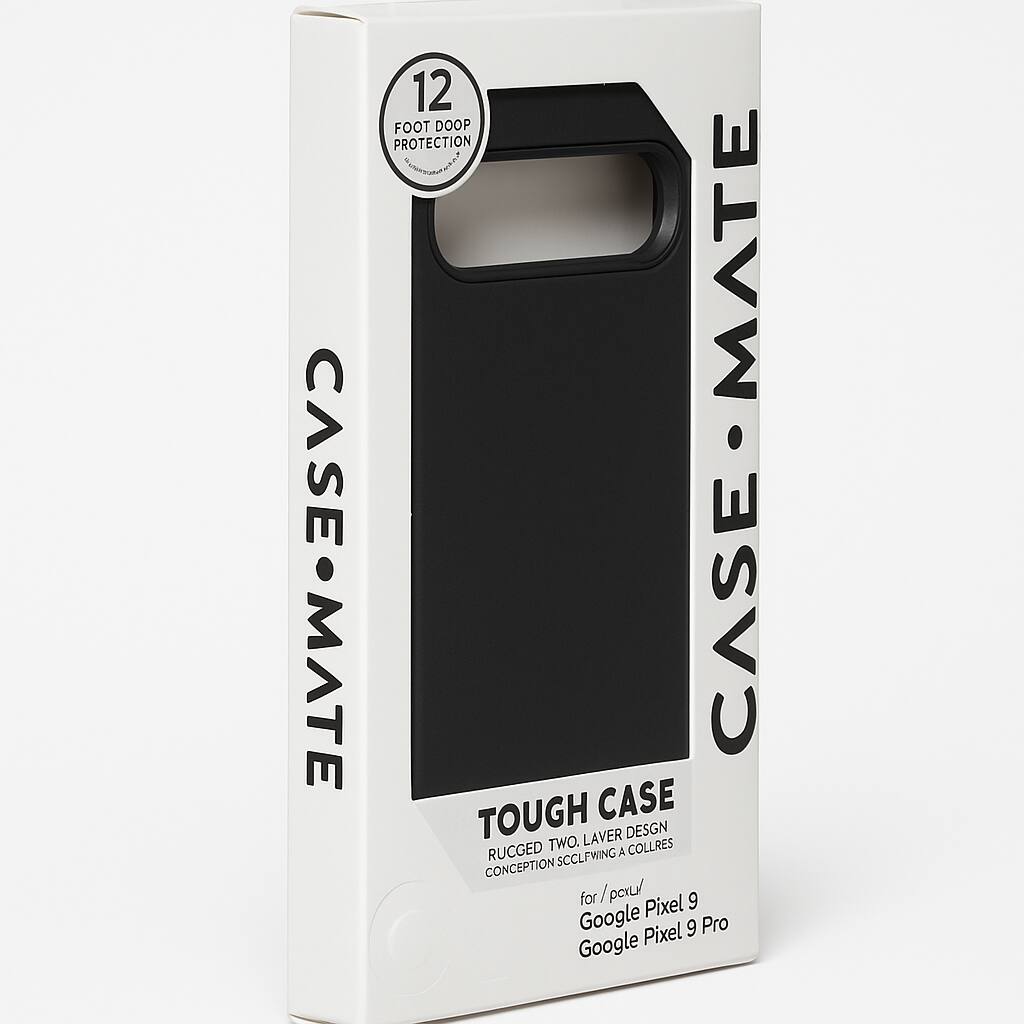 CASE MATE

12 FOOT DROP PROTECTION

TOUGH CASE
RUGGED TWO LAYER DESIGN
CONCEPTION SCALFING & COLLÈRES

for / pour
Google Pixel 9
Google Pixel 9 Pro