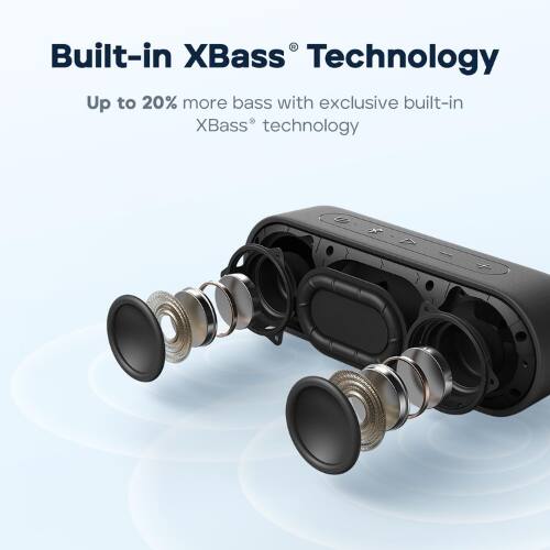 Built-in XBass® Technology  
Up to 20% more bass with exclusive built-in XBass® technology