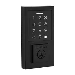Kwikset - 270 SmartCode Matte Black Metal Electronic Touch Pad Deadbolt