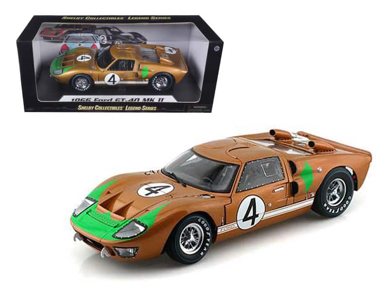 1966 Ford GT-40 MK 2 Gold #4 1/18 Diecast Model Car by Shelby Collectibles price history on PriceWatchPro