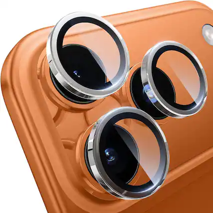 Front. Dteck - For Apple iPhone 17 Pro Camera Lens Protectors Cover, Individual Lens Protectors,9H+ Anti-Scratch Tempered Glass Cov - Clear.