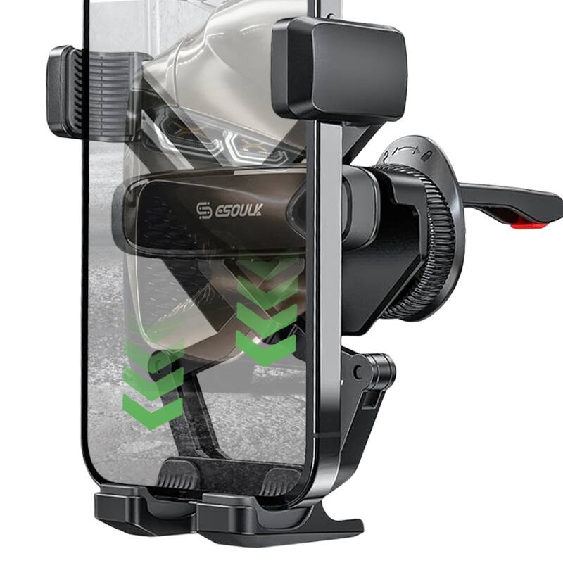 Alt View 6. Esoulk - Gravity Car Air Vent Universal Phone Holder Mount - Black.
