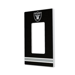Keyscaper - Las Vegas Raiders Stripe Single Rocker Light Switch Plate - Multicolor