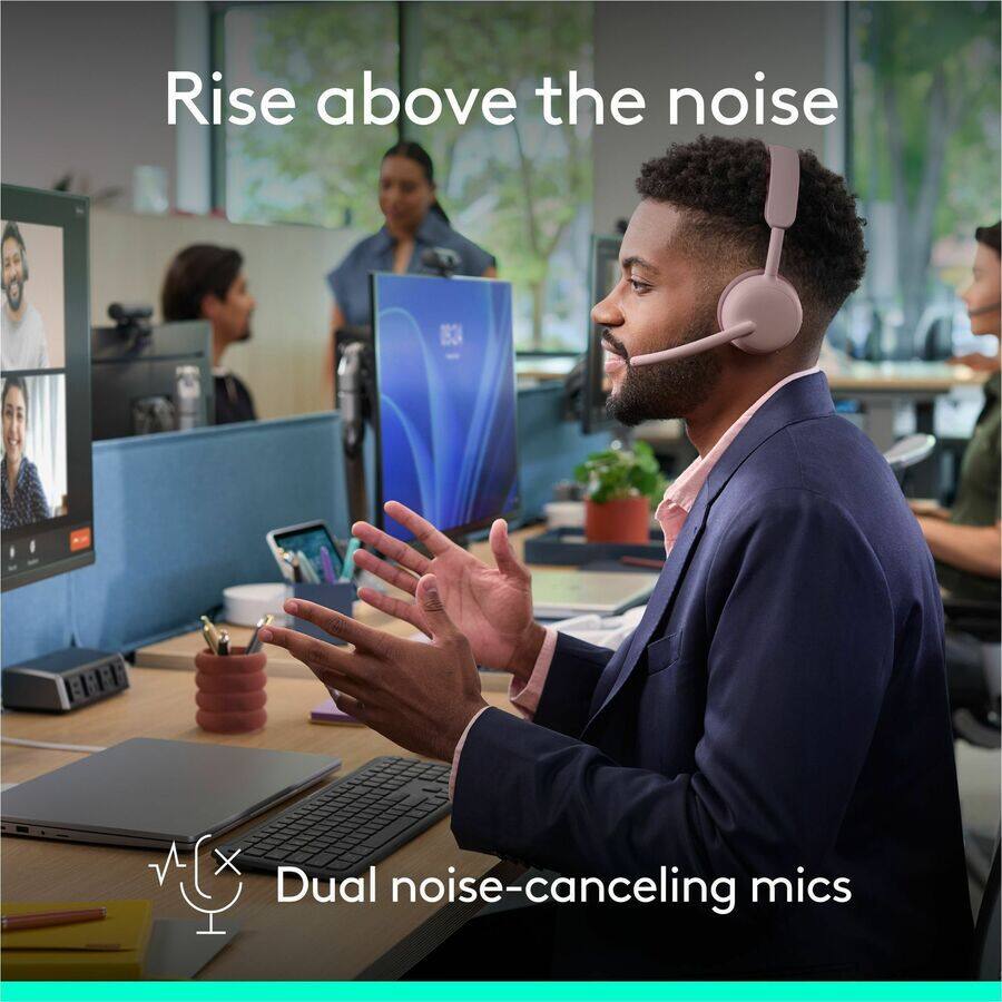 Rise above the noise

Dual noise-canceling mics