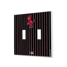Keyscaper - 1950 Cooperstown Pinstripe Double Toggle Light Switch Plate - Multicolor