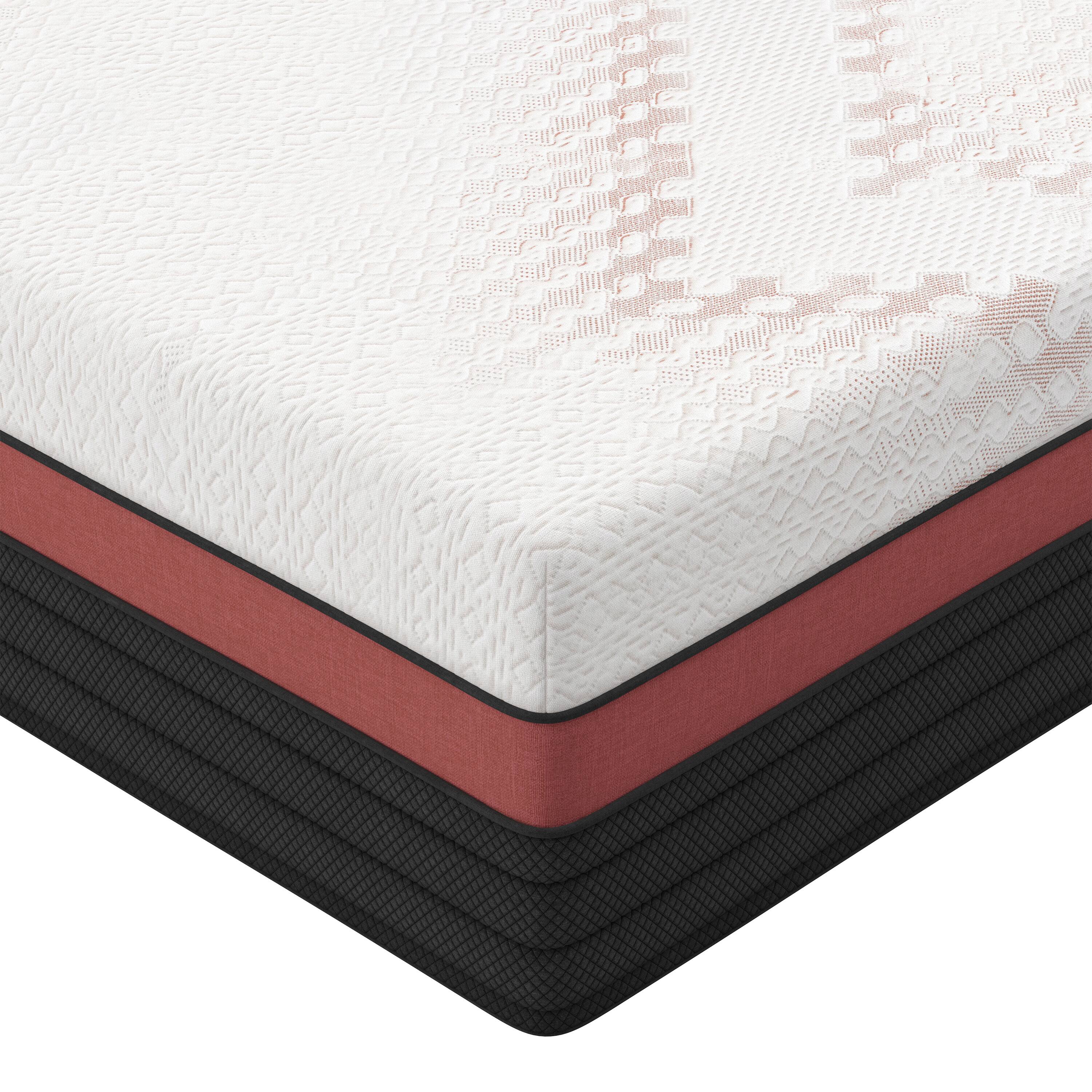 Alt View 2. Nautica - 14" Niagra Gel Memory Foam Mattress w/Copper - WHITE/BLACK.