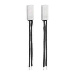 Unique Bargains - 2pcs KSD9700 Thermostat 60C Normally Close N.C Temperature Switch 250V 10A Thermal Protector Ceramics - Black