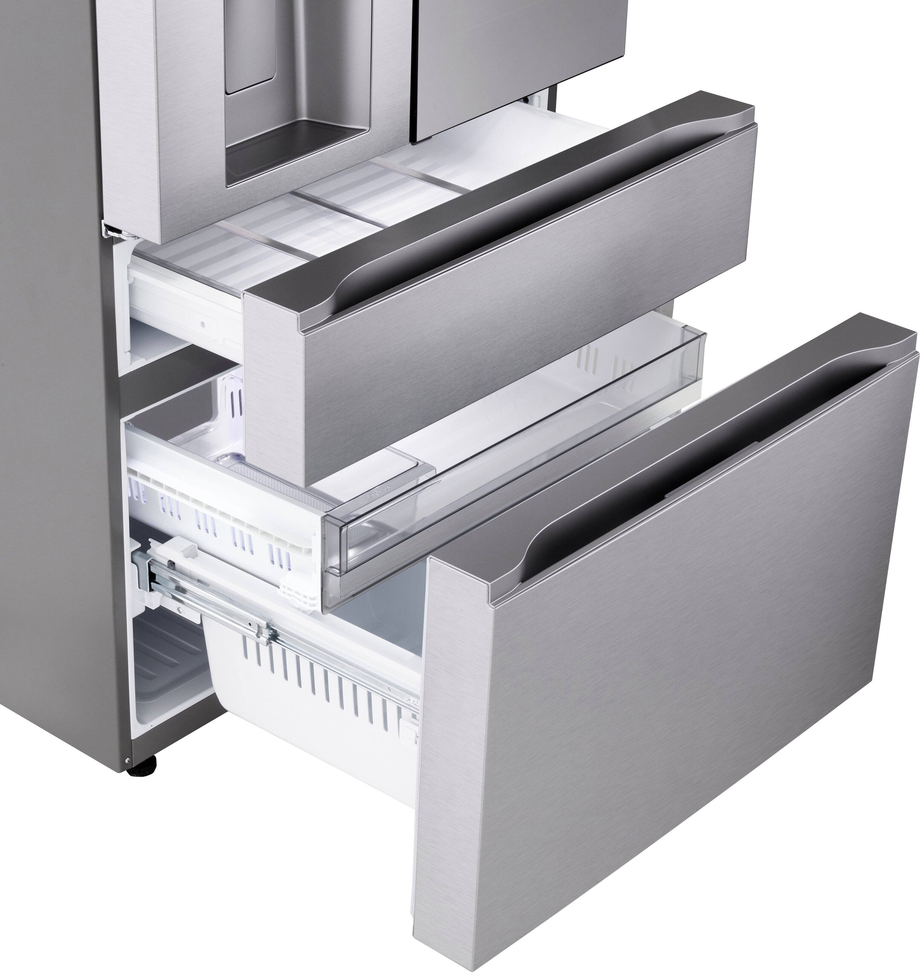 Alt View 33. LG - Standard-Depth MAX 28.6 Cu. Ft. French Door-in-Door Smart Refrigerator with Mini Craft Ice - PrintProof Stainless Steel.