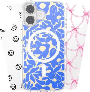 Looks iPhone 16 Swappable Graphic Case Inserts (3 per pack) - compatible w/ PopSockets PopCase only - Multi Bundle