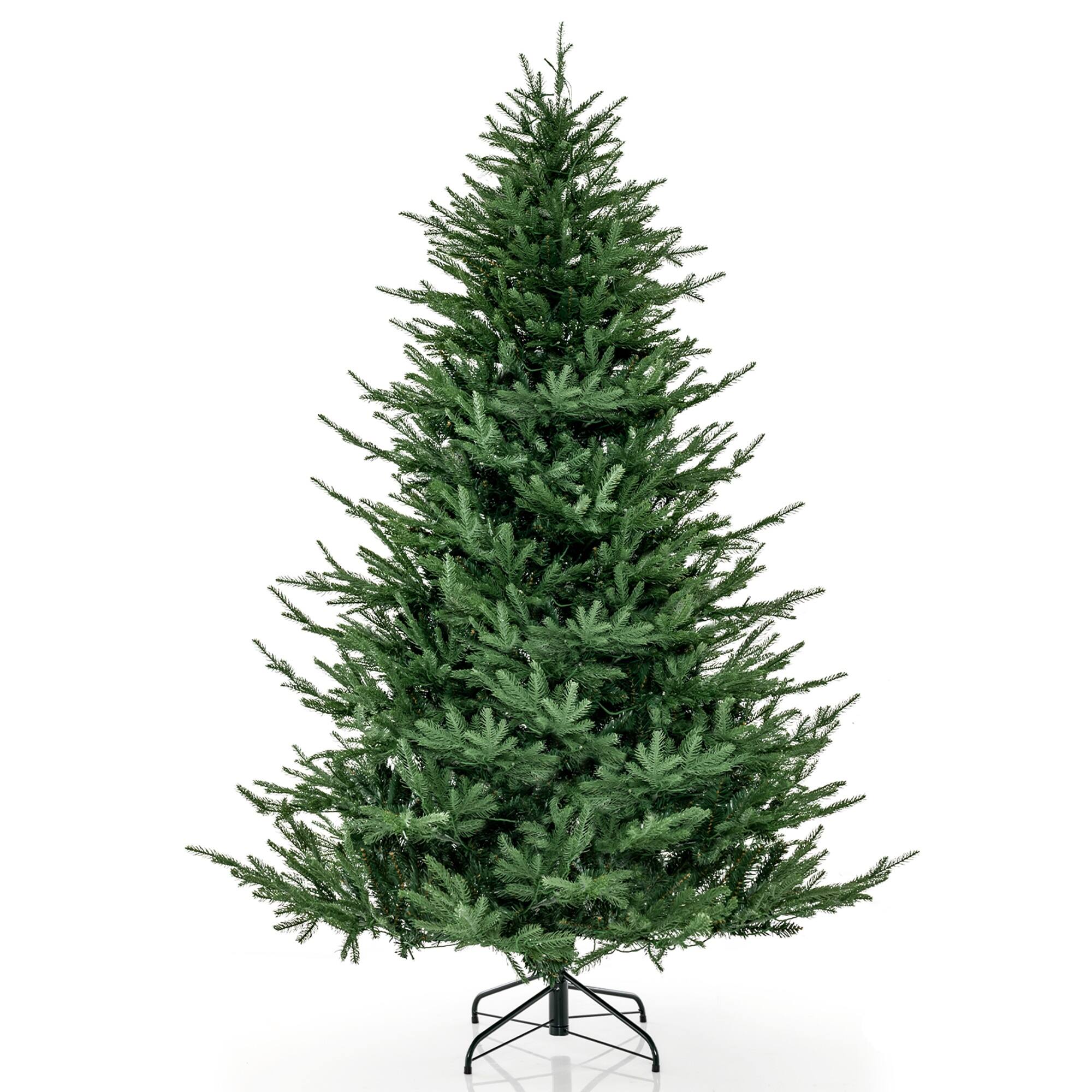 Alt View 19. Costway - 7 FT Pre-Lit Artificial Christmas Tree Hinged 1130 Branch Tips & 380 LED Lights - Green.