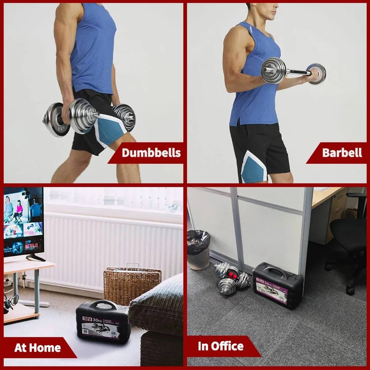 Dumbbells Barbell NETFLIX 1G. ka 30KG At Home In Office