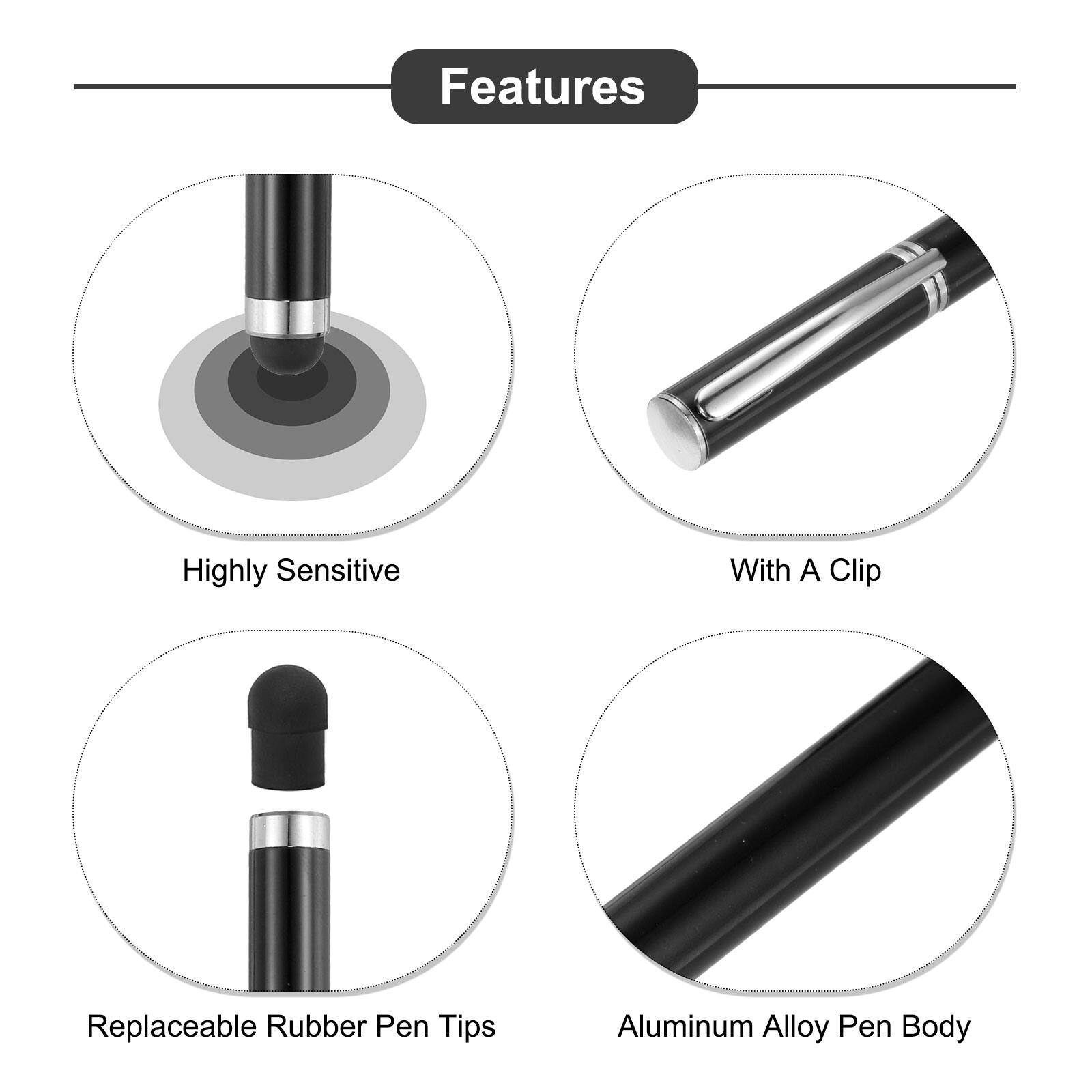 Features
- Highly Sensitive
- With A Clip
- Replaceable Rubber Pen Tips
- Aluminum Alloy Pen Body