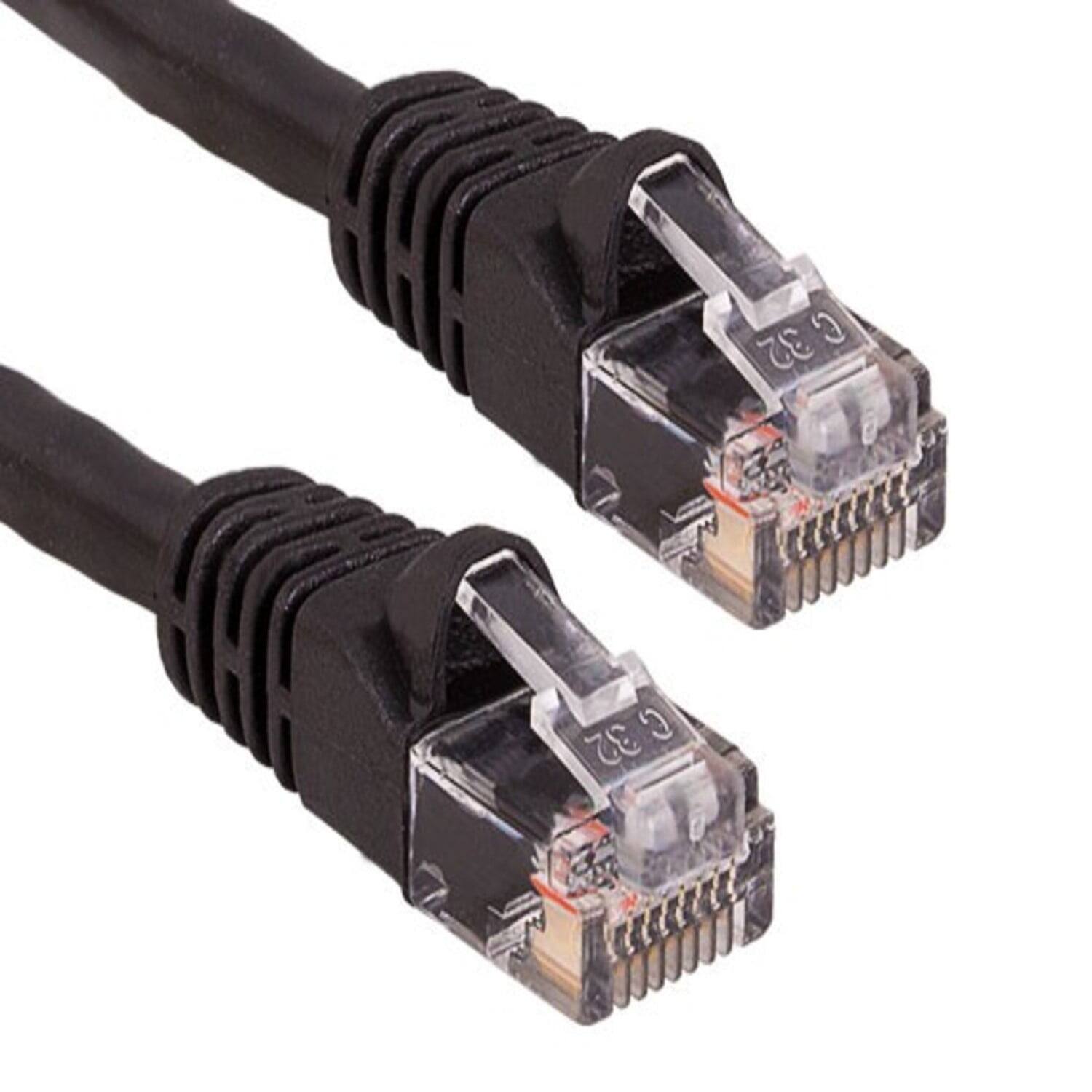 Sanoxy - 75ft Cat6 550 MHz UTP Snagless Ethernet Network Patch Cable - Black