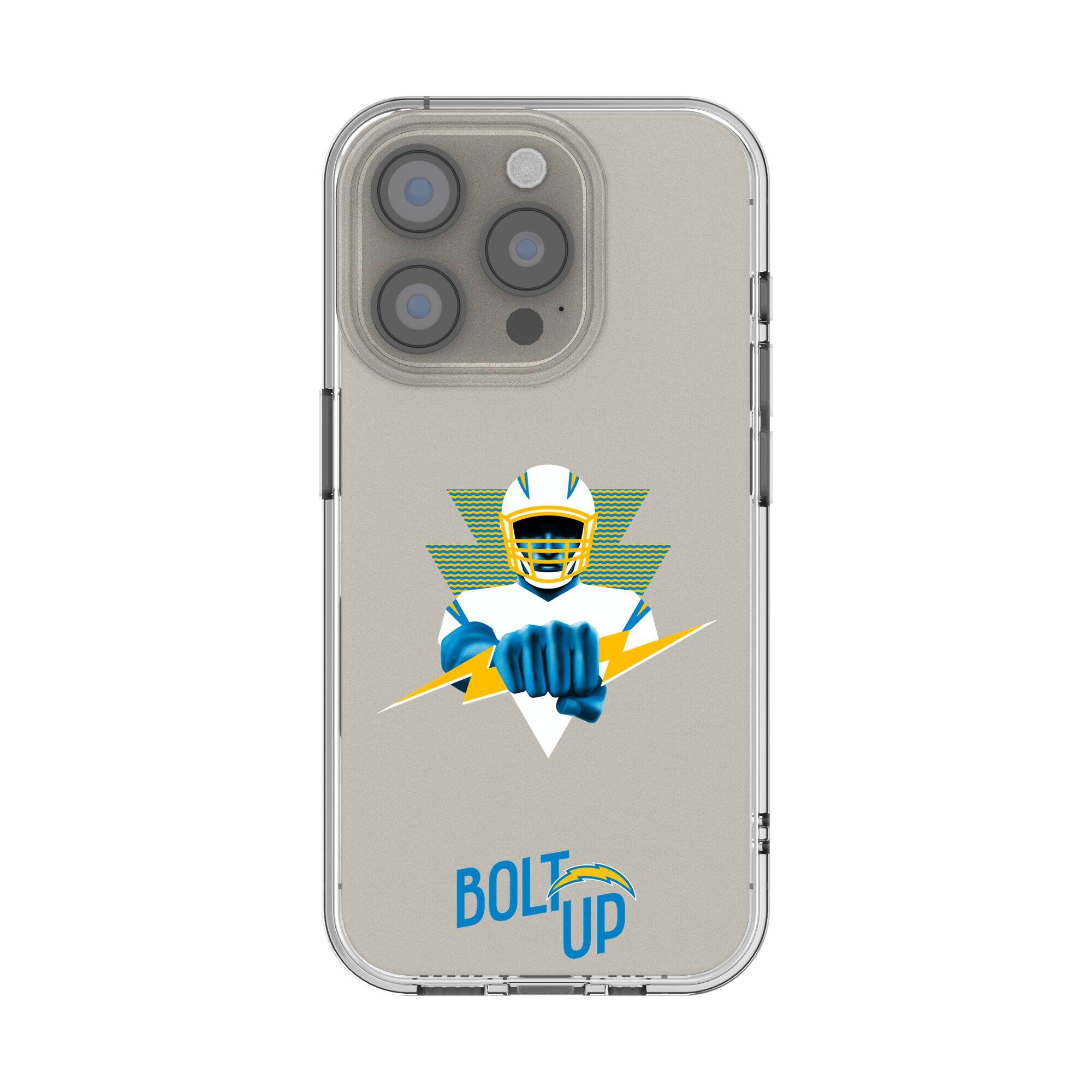 Front. Keyscaper - Los Angeles Chargers iPhone Clear Case - 13 Pro Max - Multicolor.