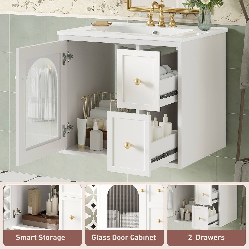 Smart Storage  
Glass Door Cabinet  
2 Drawers