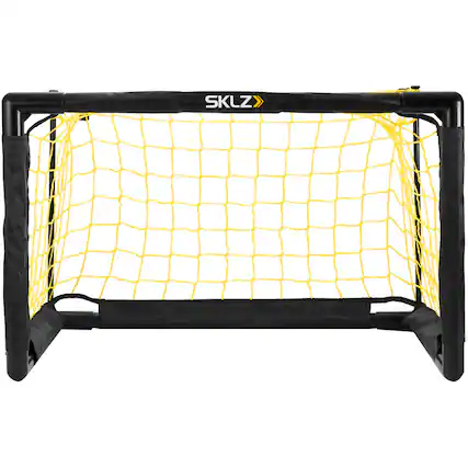 Front. SKLZ - SKLZ Pro Mini Soccer Goal - Yellow/Black.