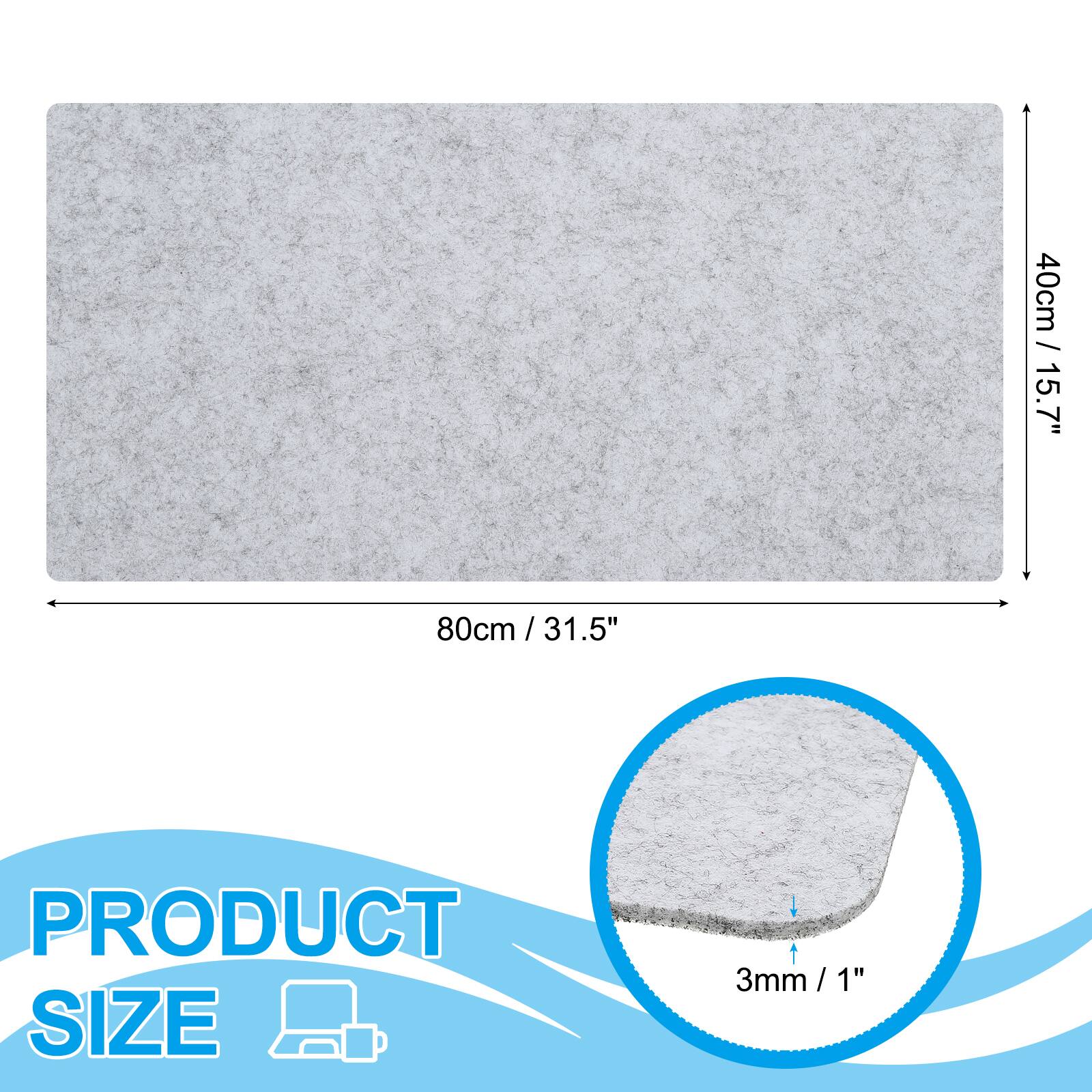 40cm / 15.7"  
80cm / 31.5"  
PRODUCT SIZE  
3mm / 1"