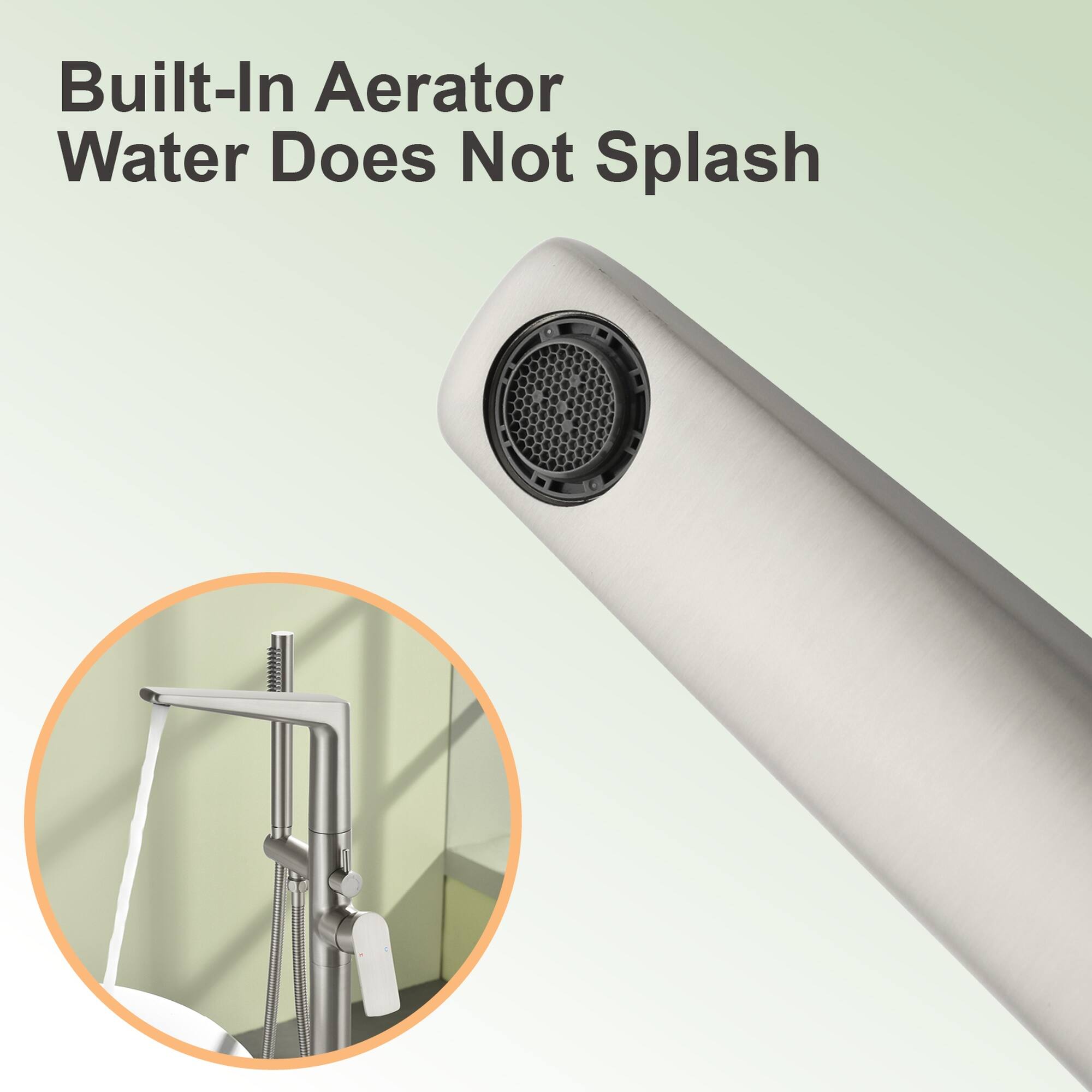 Built-In Aerator  
Water Does Not Splash