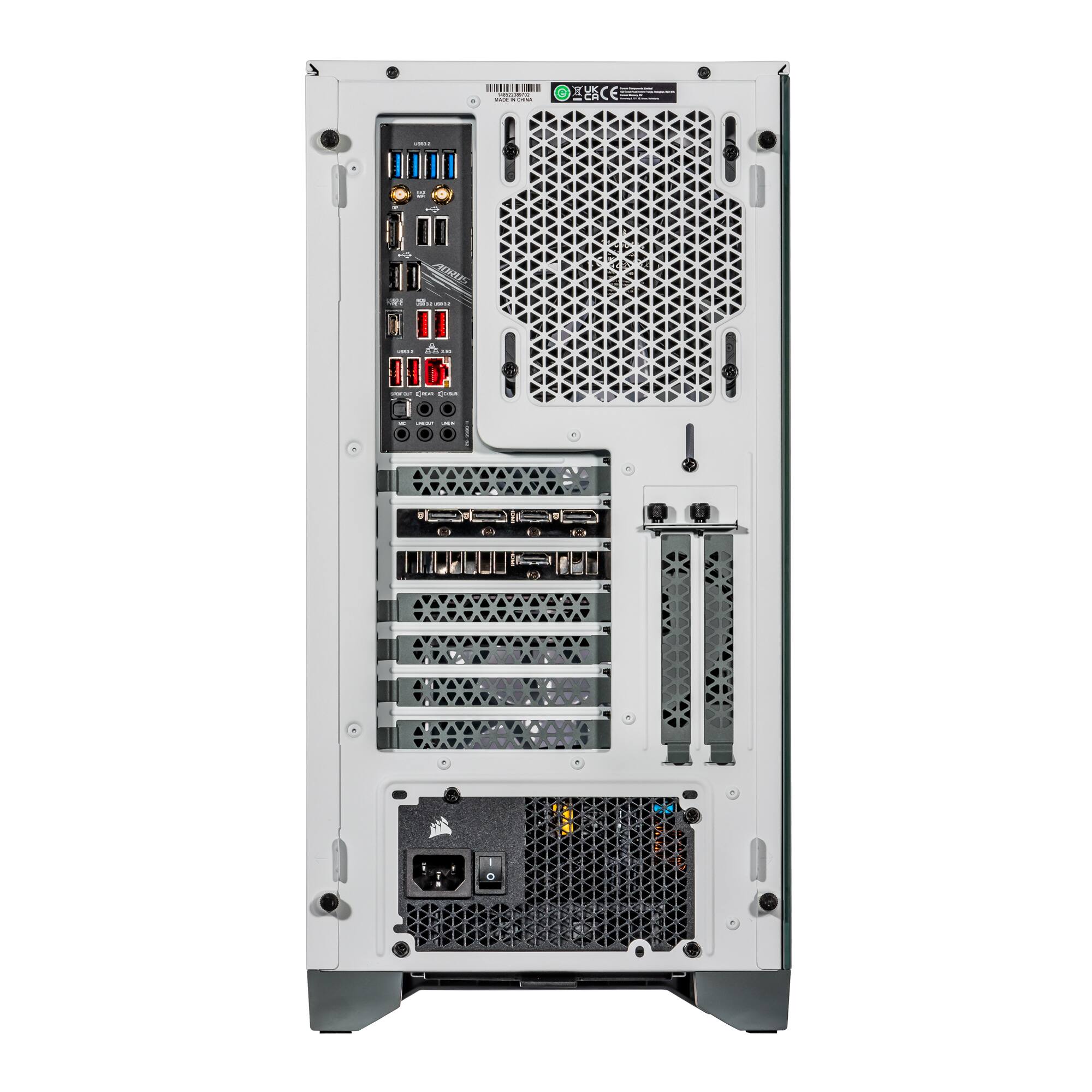 Alt View 7. Velztorm - iCUE Certified Argentux Desktop PC (i7-11700K, 32GB, 2TB SSD, GeForce RTX 5060, WiFi 6, Bluetooth 5.1, Win 11 Pro) - White.