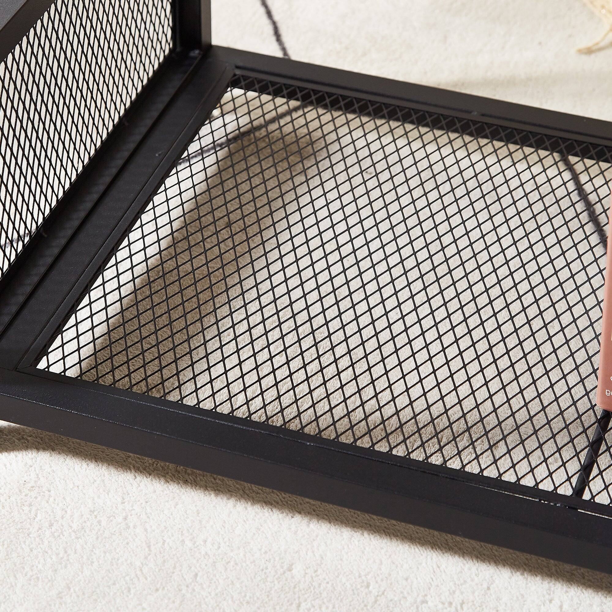 Alt View 1. Vecelo - Industrial TV Stand with Power Outlets and USB Ports – Modern Open Shelf Media Console Table for Living Room - 55" Grey.