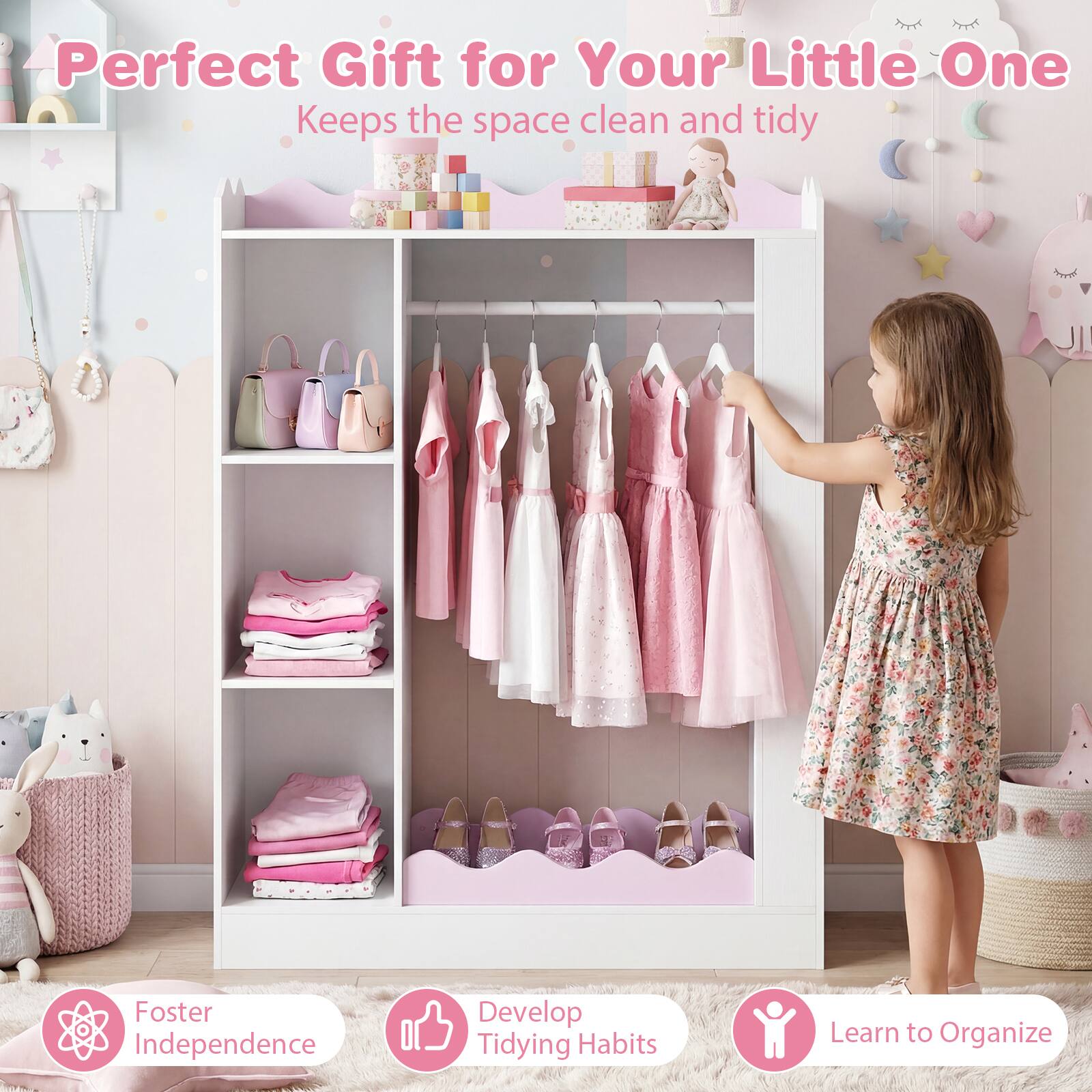 Perfect Gift for Your Little One  
Keeps the space clean and tidy  
Foster Independence  
Develop Tidying Habits  
Learn to Organize