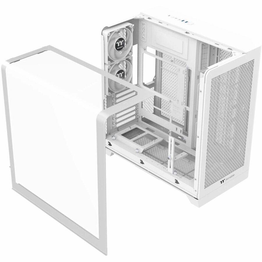 Alt View 2. Thermaltake - Thermaltake View 390 Air Snow Mid Tower Chassis - Mid-tower - Snow, White - Tempered Glass, SPCC - 2 x 120mm Fan(s) - White.