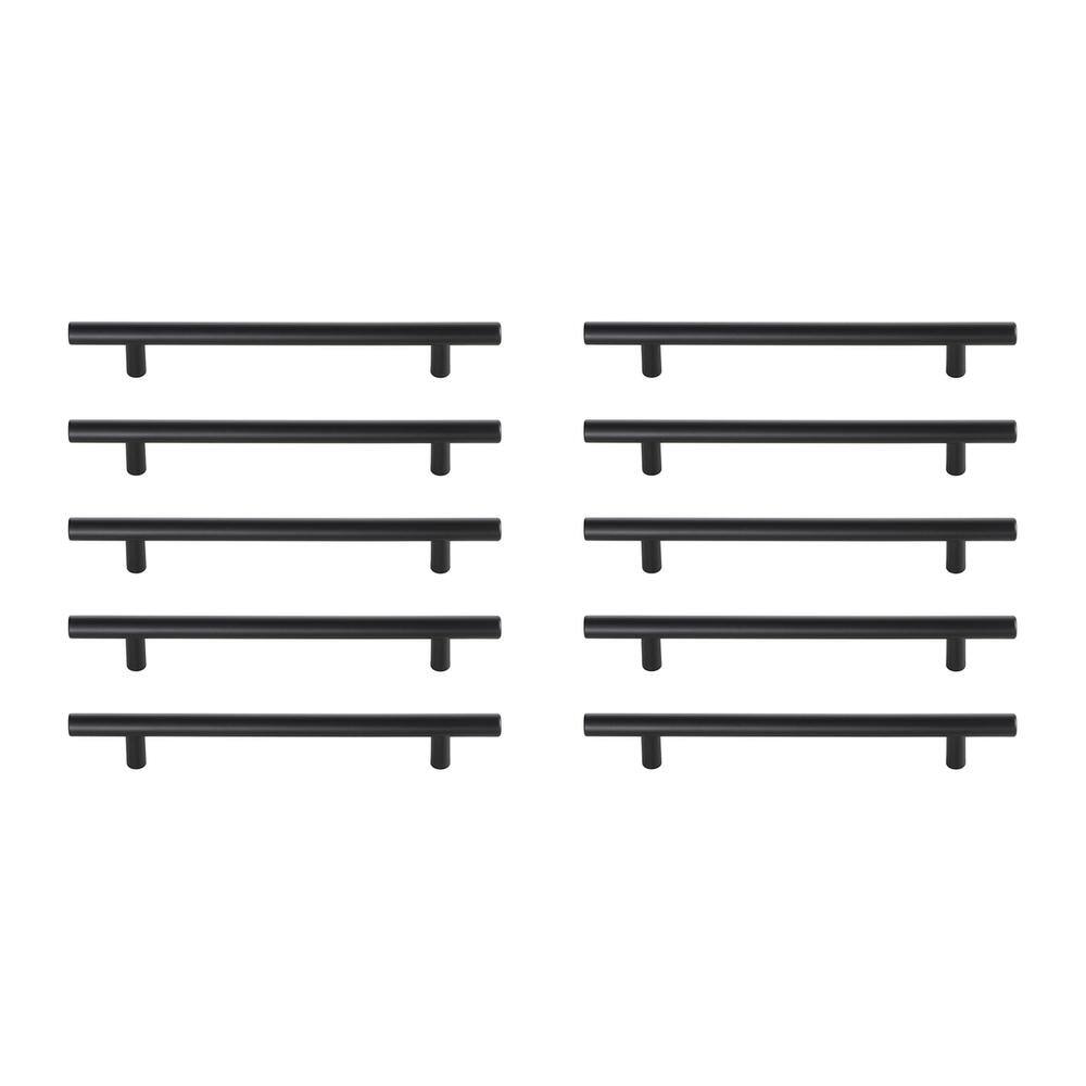 Alt View 2. Elegant Decor - Quinn 6-5/16" Center to Center Matte Black Bar Pull Multipack (set of 10) - Matte Black.