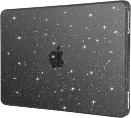 mosiso - Sparkly Glitter Case for MacBook Neo 13 inch A3404 with A18 Pro Chip (2026), Ultra-Thin Crack & Scratch Resistant Cover - Black