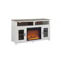 Ameriwood Home - Carver Electric Fireplace TV Stand - White - Front_Zoom