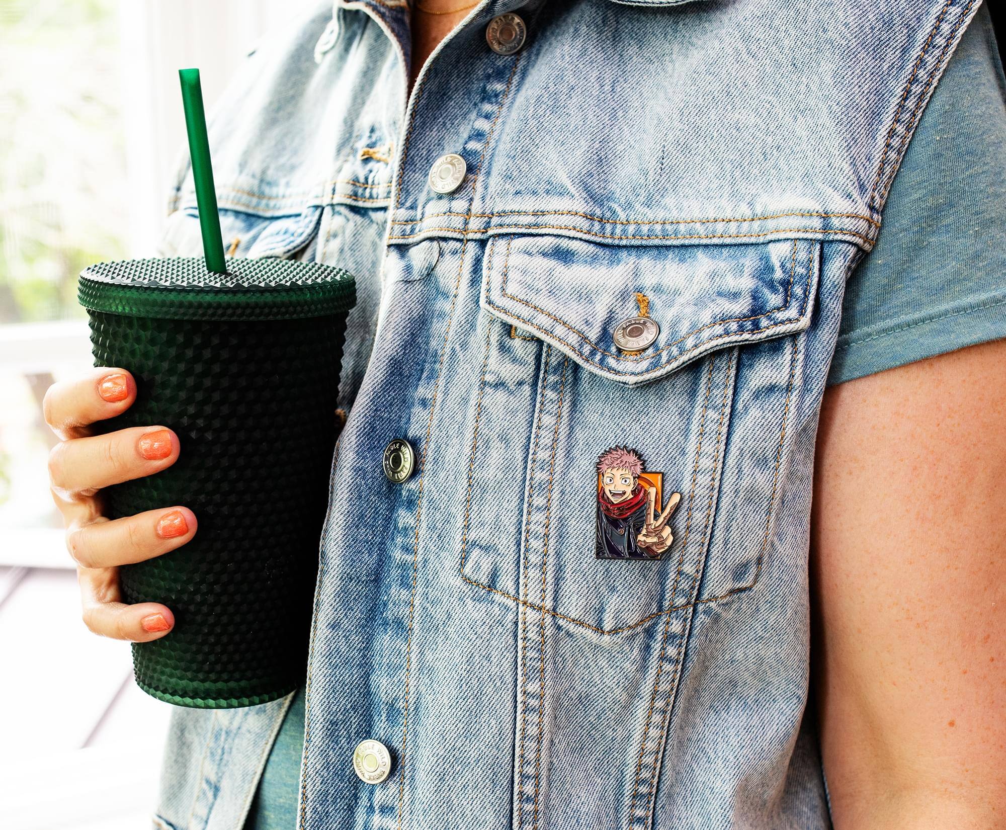 Alt View 5. SalesOne LLC - Jujutsu Kaisen Yuji Itadori Limited Edition Enamel Pin | Anime Expo 2022 Exclusive - Black.