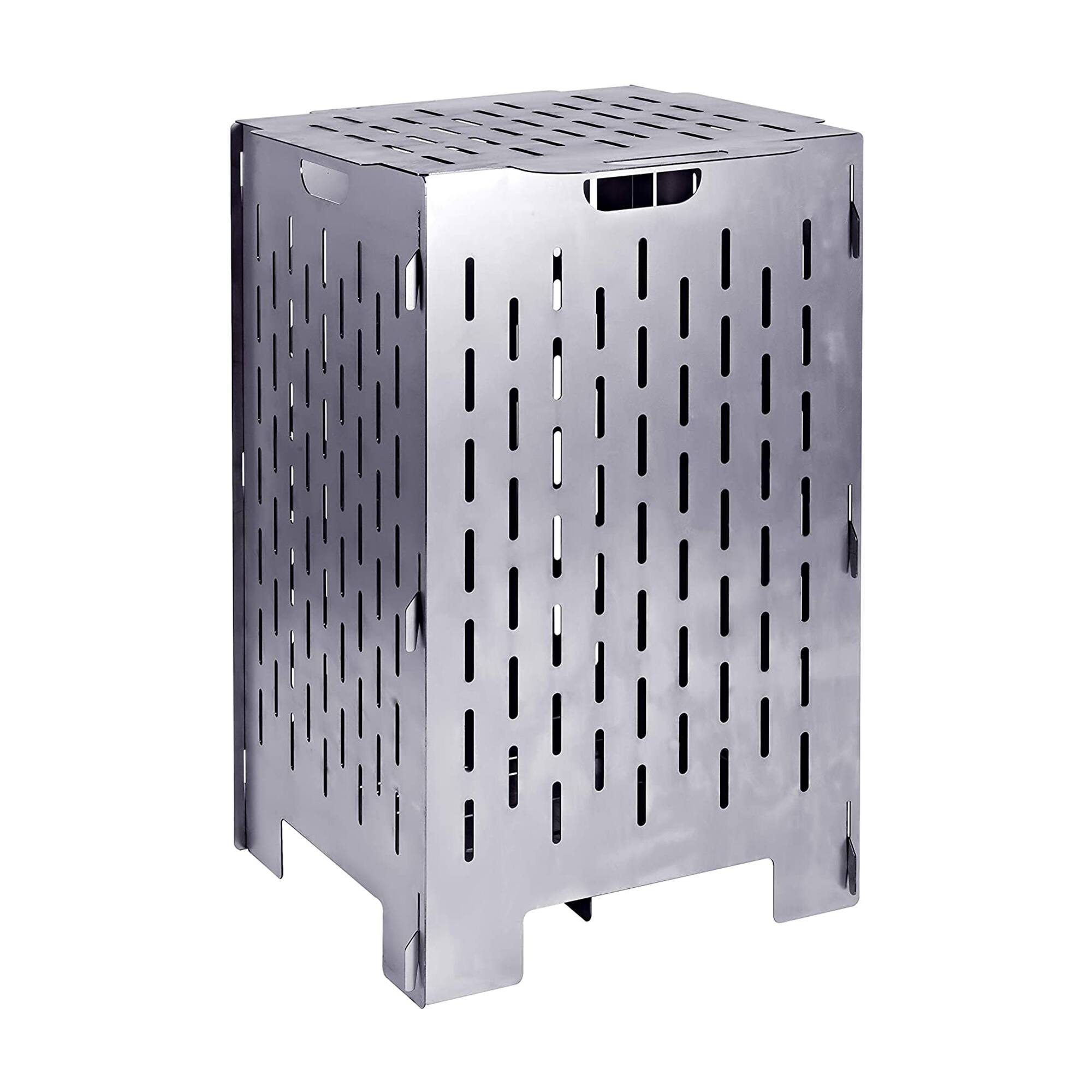 Front. Yard Tuff - Yard Tuff YTF-202036BC 20 x 20 x 36 Inch Steel Burn Cage with Vent Holes, Gray - Grey.