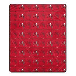 Pegasus - Tampa Bay Buccaneers 50" x 60" Repeat Big Logo Wordmark Ultra Soft Blanket - Multicolor