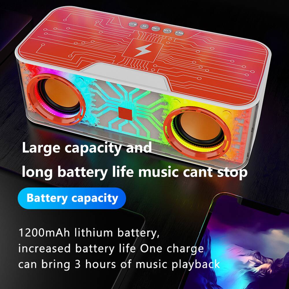 Large capacity and long battery life music can't stop

Battery capacity

1200mAh lithium battery, increased battery life. One charge can bring 3 hours of music playback.
