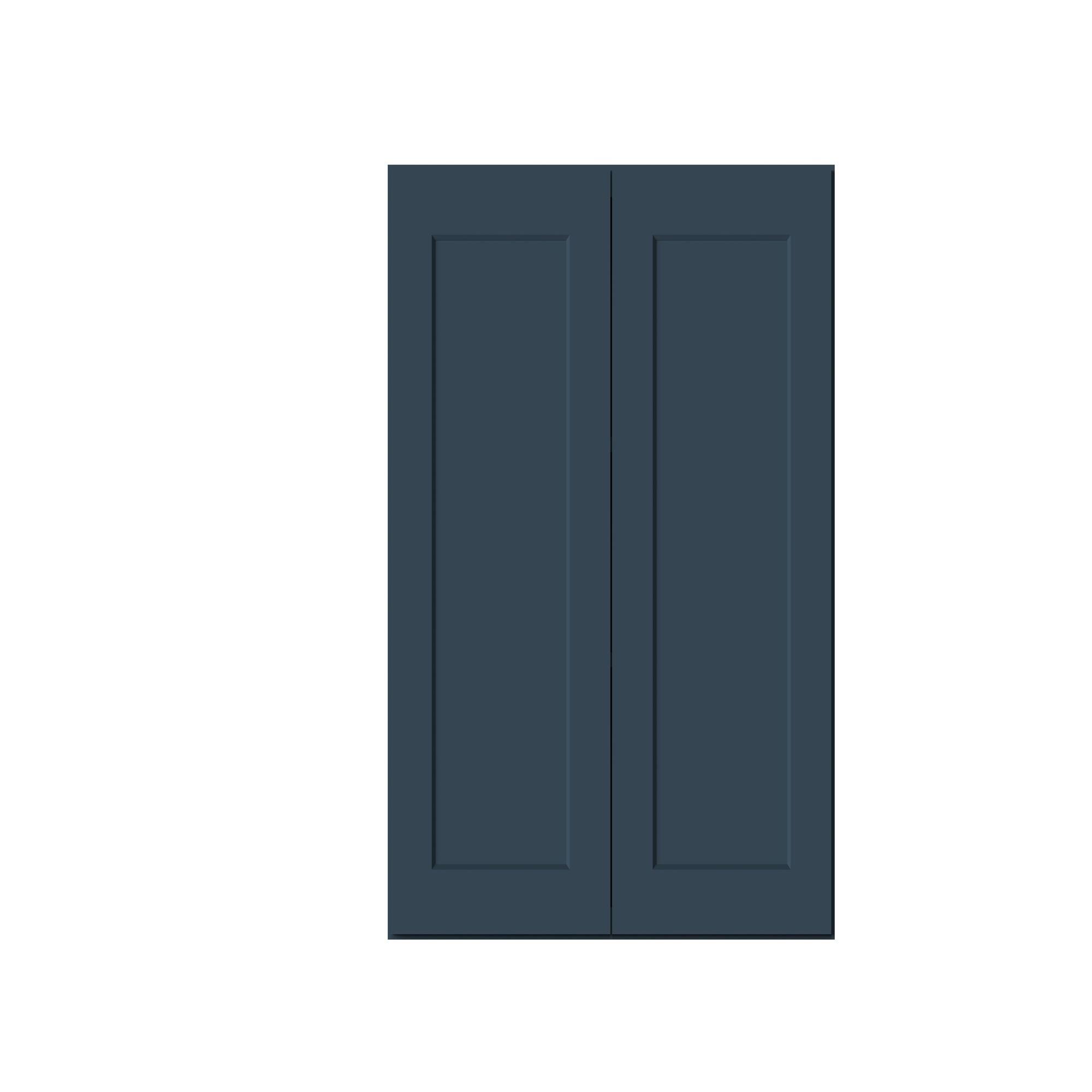 Alt View 1. Boyel Living - 33-in W x 36-in H x 12-in D Shaker RTA Kitchen Wall Cabinet with Soft-Close - Charcoal Blue.