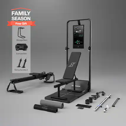 FAMILY SEASON
Free Gift
- Storage Rack
- Exercise Belt
- Skiing Handles 2