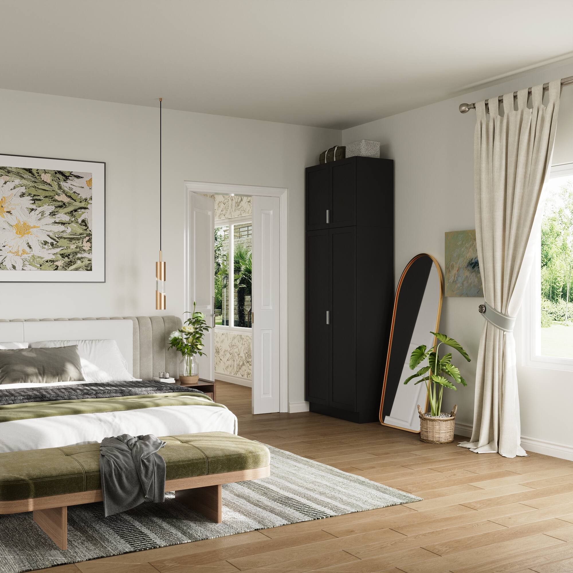 Alt View 9. Famapy - Famapy Tall Multi - Function Storage Cabinet: Maximize Space, Elevate Style - Black.