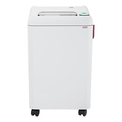 Front. IDEAL - 2465 P-2 Security 27 Sheet Strip Cut Multi-Media Commercial Shredder (IDEDSH0068H) - White.