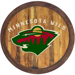 The Fan-Brand - Minnesota Wild 21'' x 21'' Color Logo Faux Barrel Top Sign - Multicolor