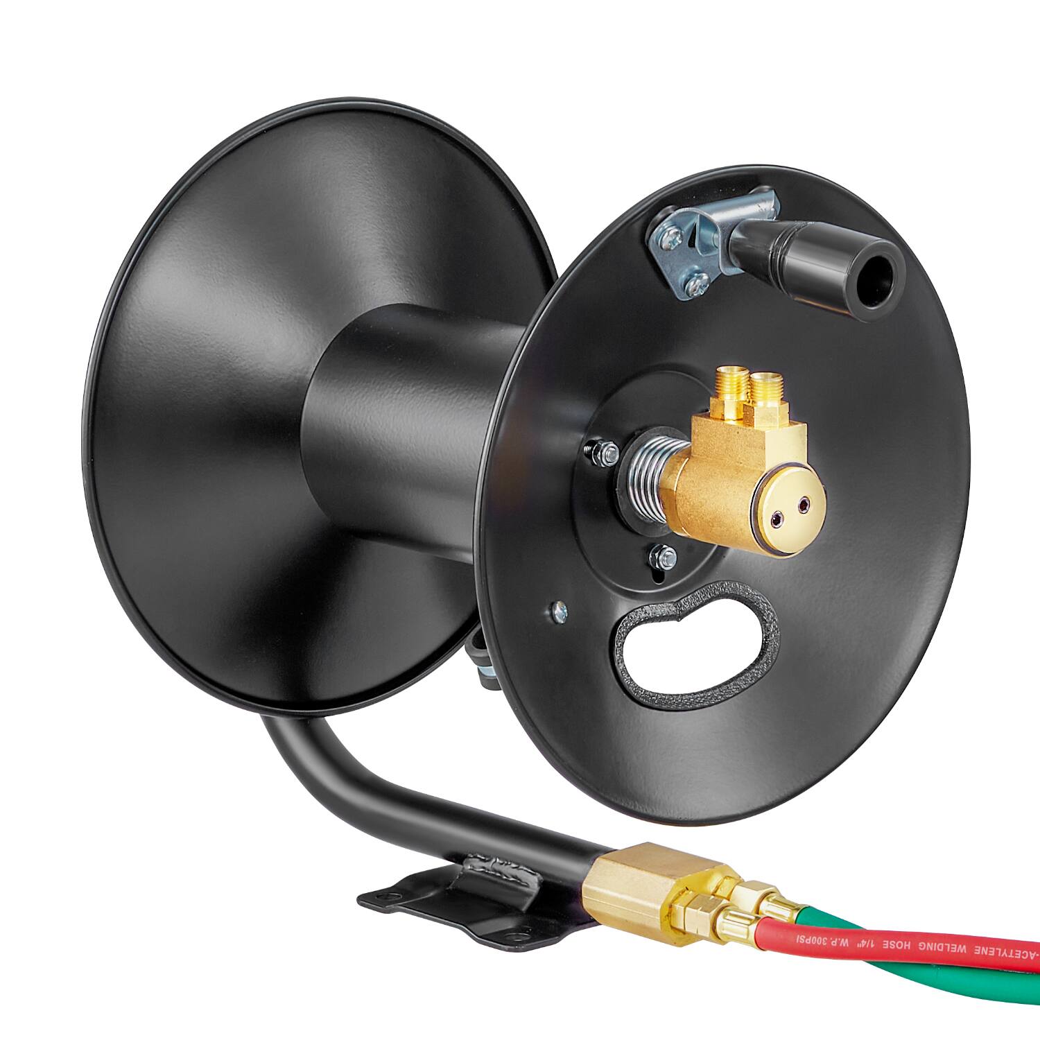 LOVMOR - Hand Crank Welding Hose Reel Heavy Duty Steel Workshop Use
