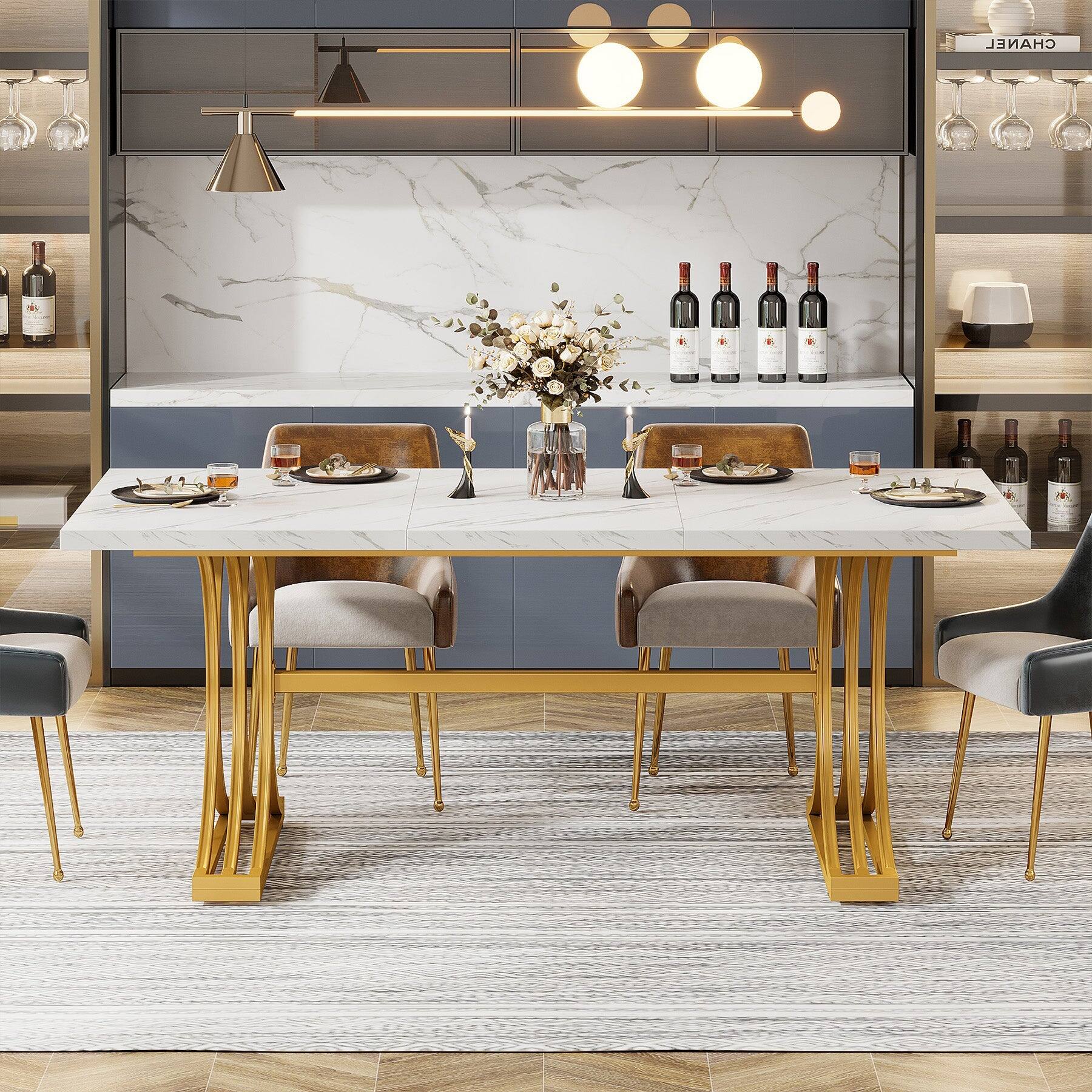 Back. Tribesigns - Office Multipurpose Table, For Everyday Items and Shared Use in Workspaces and Reception Areas - White.