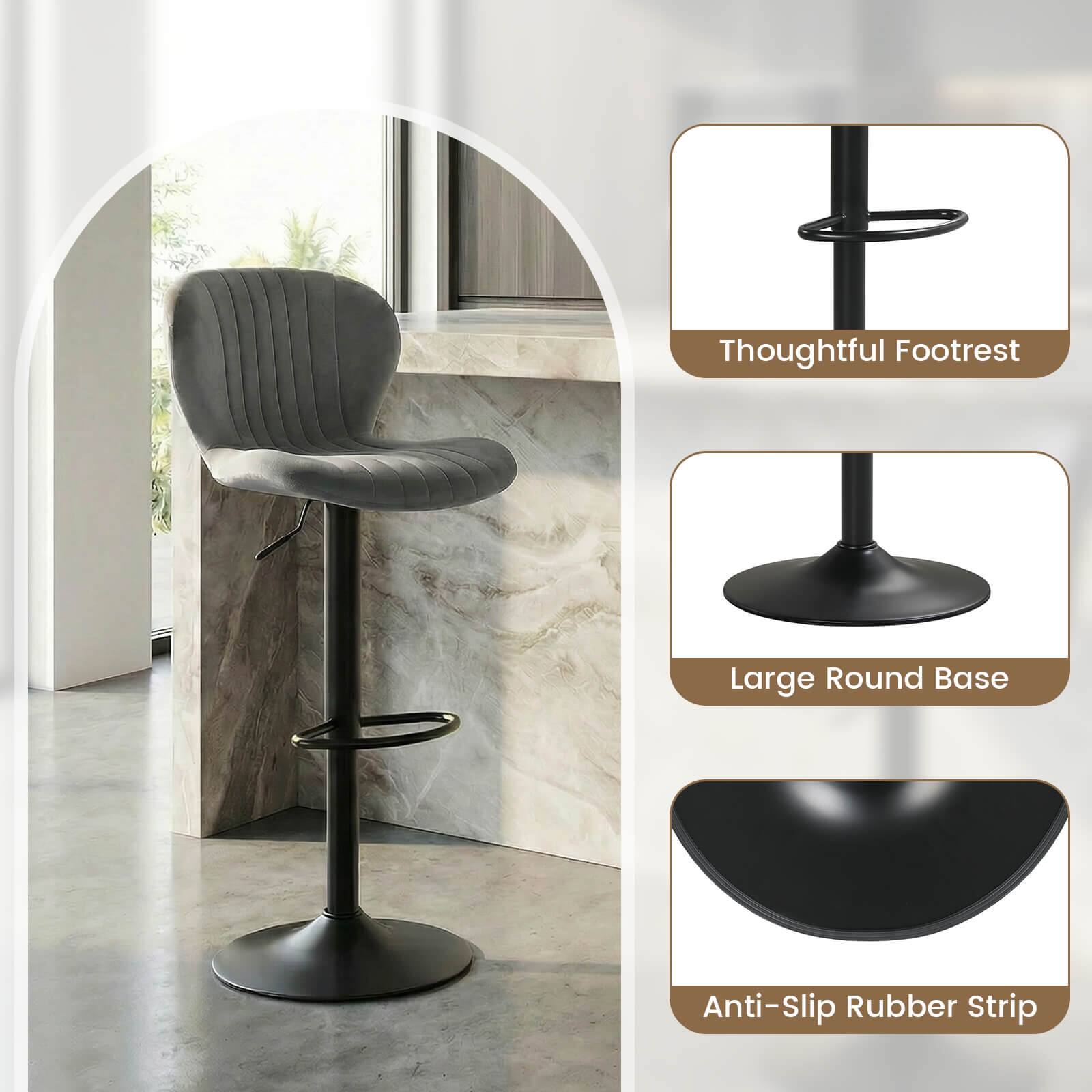 Thoughtful Footrest  
Large Round Base  
Anti-Slip Rubber Strip