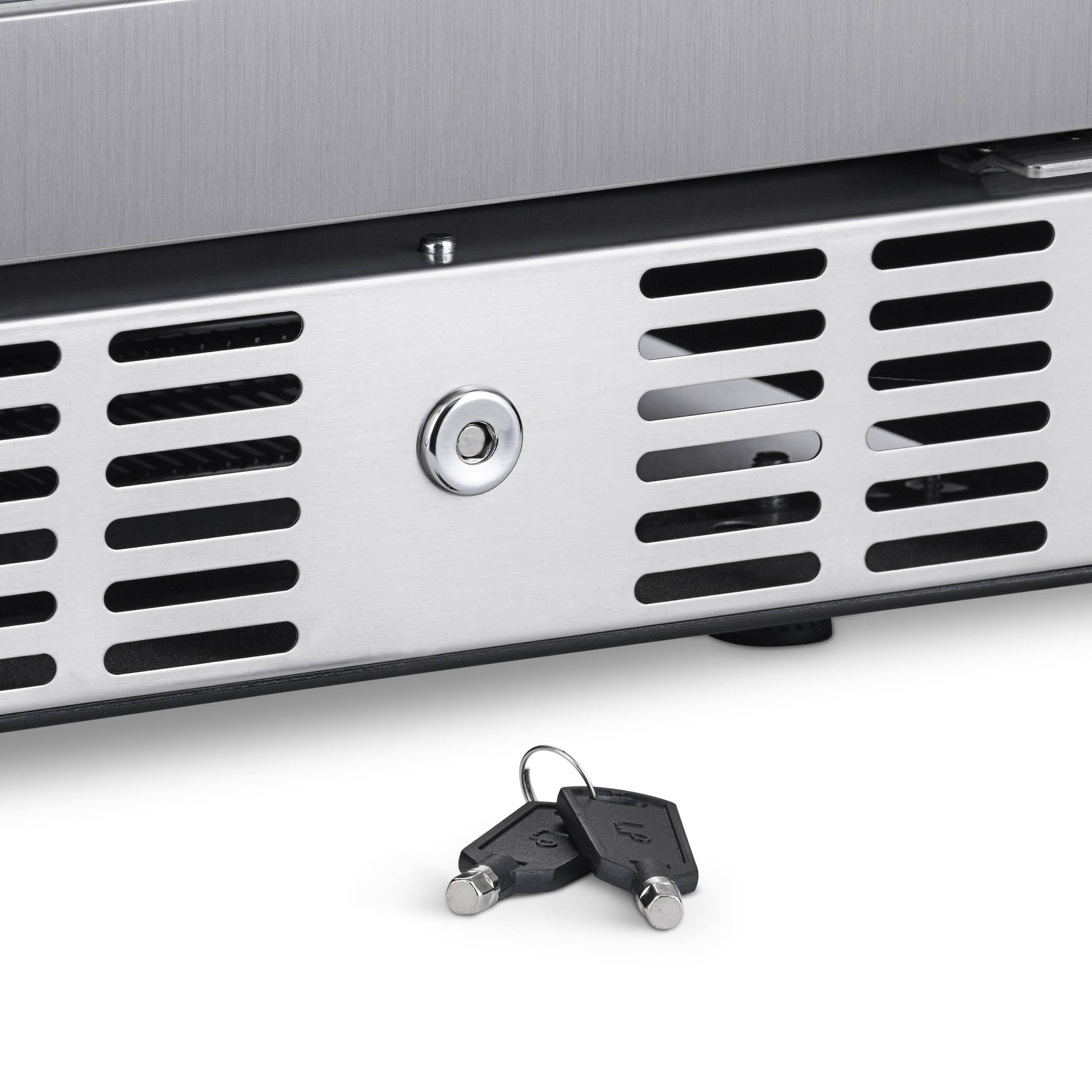 Alt View 13. NewAir - 24" Built-In 52 Bottle Compressor Wine Fridge with Adjustable Shelves and Precision Digital Thermostat - Stainless Steel.