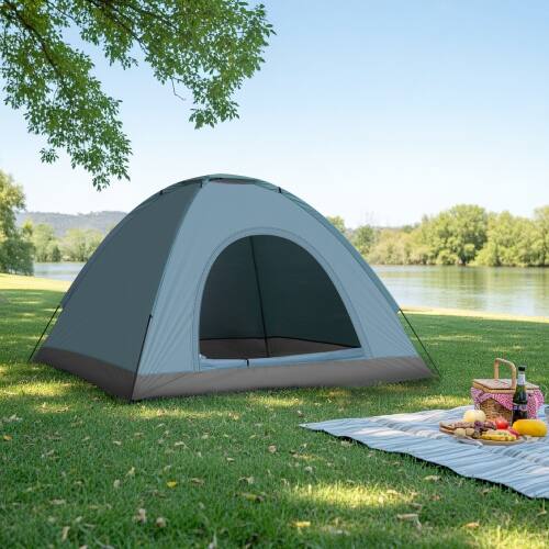 Alt View 5. Winado - Camping Tent, Portable Dome Tent 78*53in for 3-4 Person Waterproof for Outdoor Hiking Climbing Camping Backpacking - Blue.