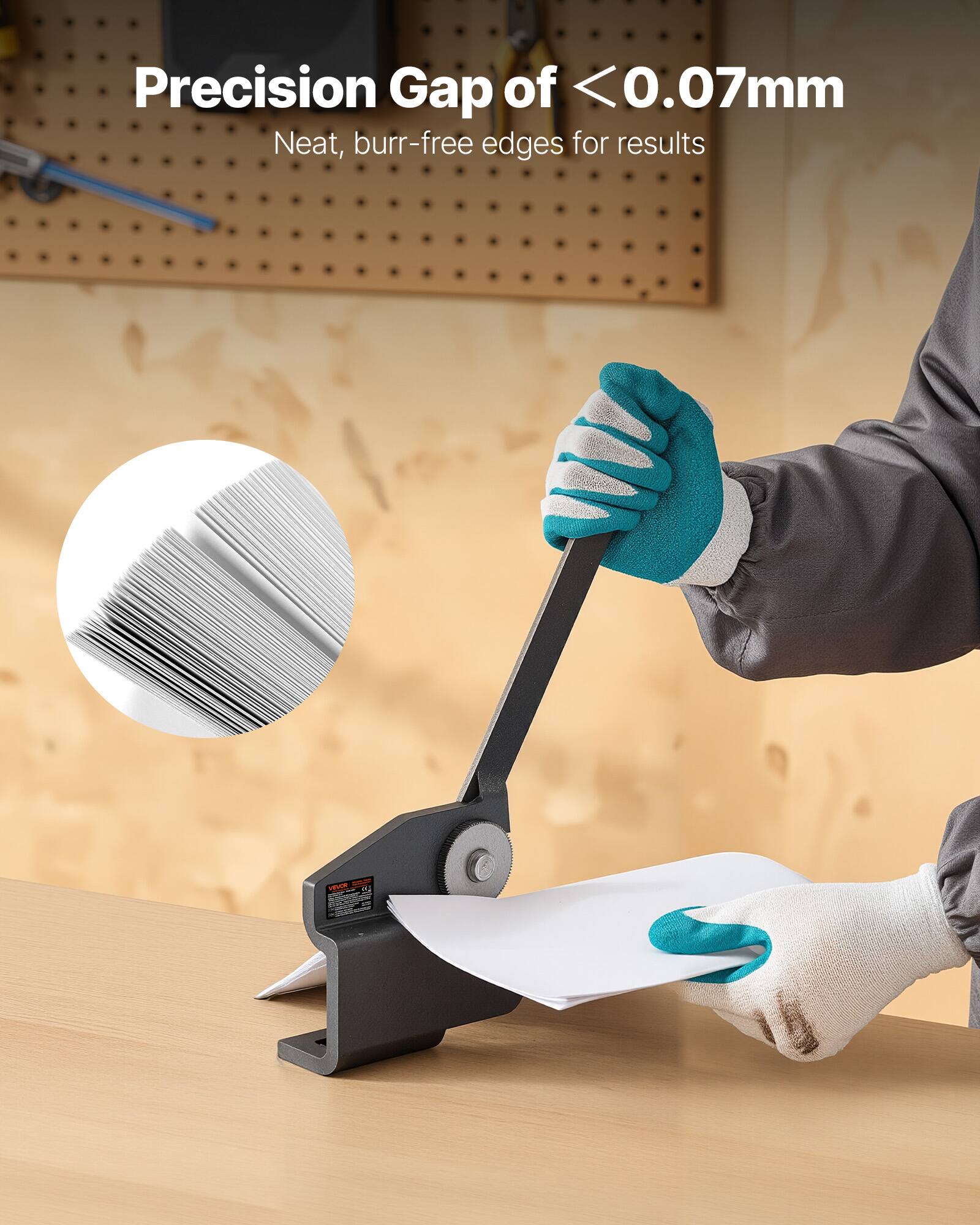 Precision Gap of <0.07mm  
Neat, burr-free edges for results