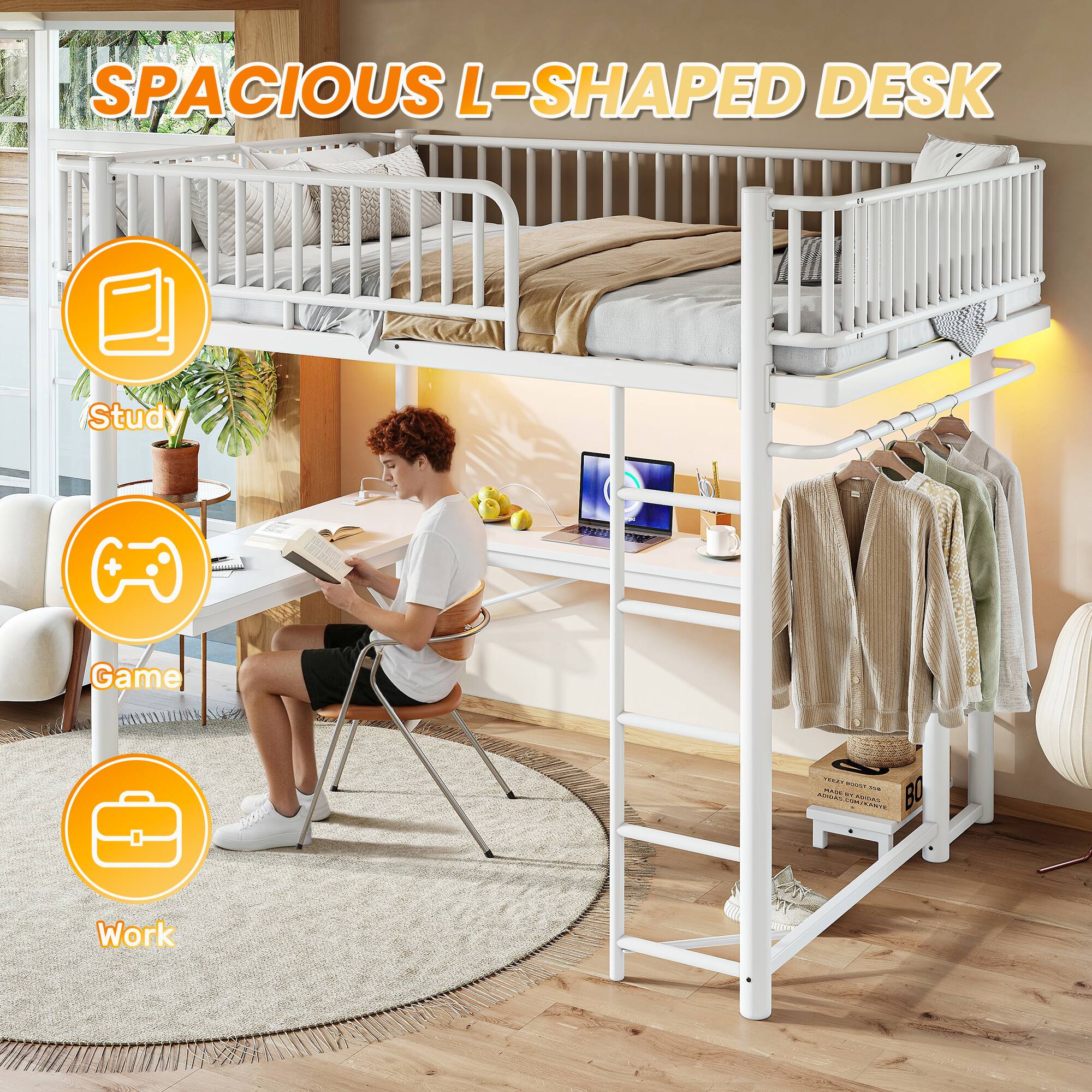 SPACIOUS L-SHAPED DESK

Study
Game
Work