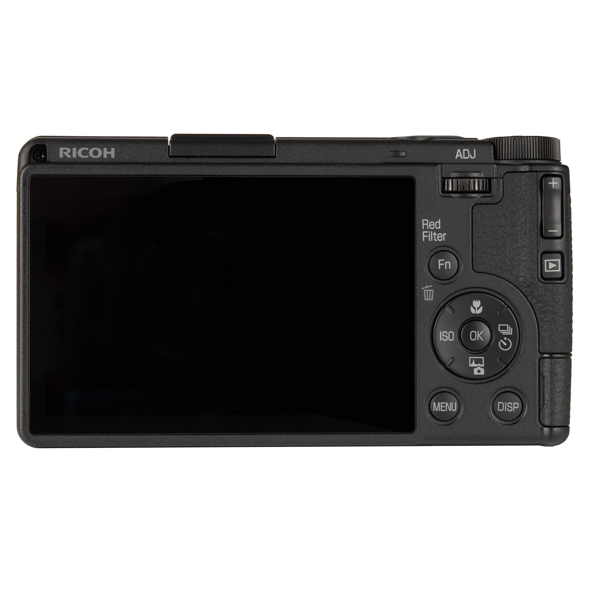 RICOH  
ADJ  
Red Filter  
Fn  
ISO  
OK  
MENU  
DISP