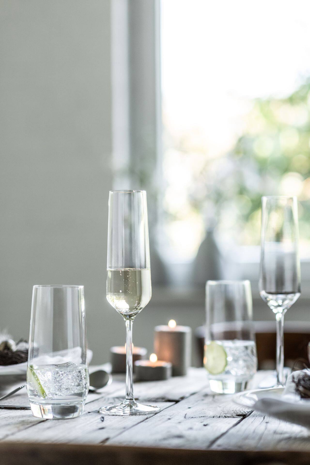 Alt View 3. Schott Zwiesel - Pure Tritan Crystal Champagne Flute Glass, 7.1 ounce, Set Of 6 - Transparent.