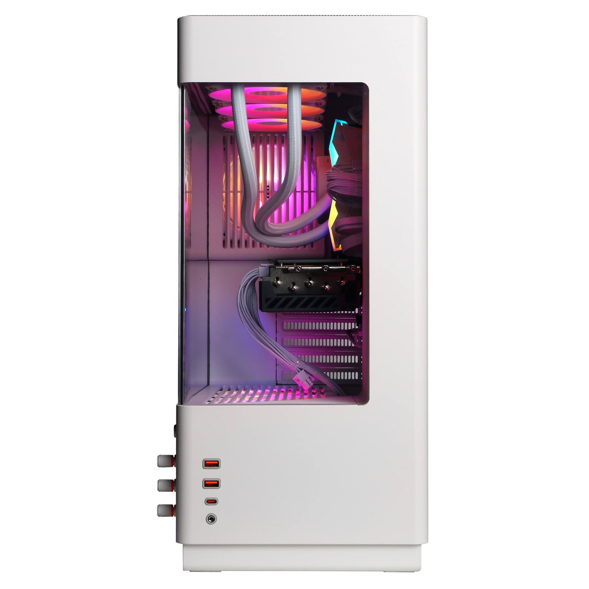 Alt View 1. CyberPowerPC - Gaming Desktop - AMD Ryzen 9 9950X3D2 - AMD Radeon RX 9070 XT 16GB - 64GB DDR5 - 4TB PCIe 4.0 SSD - White.